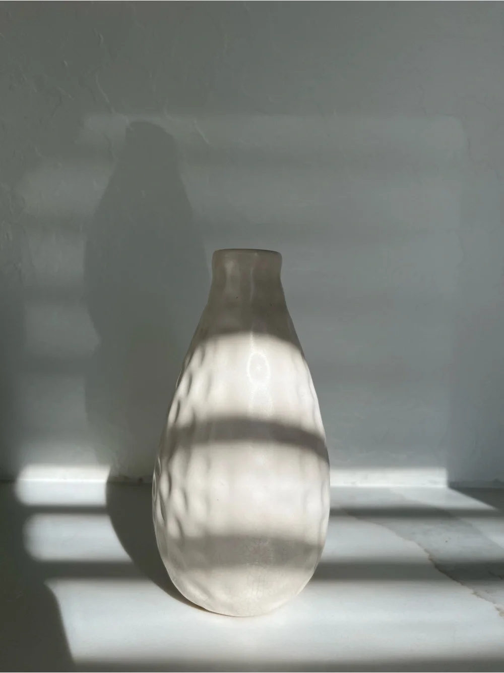 IKEA Neutral Textured Ceramic Decorative Vases | White Set of 3
